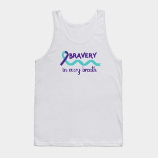 Bravery In Every Breath Suicide Awareness Ribbon Tank Top